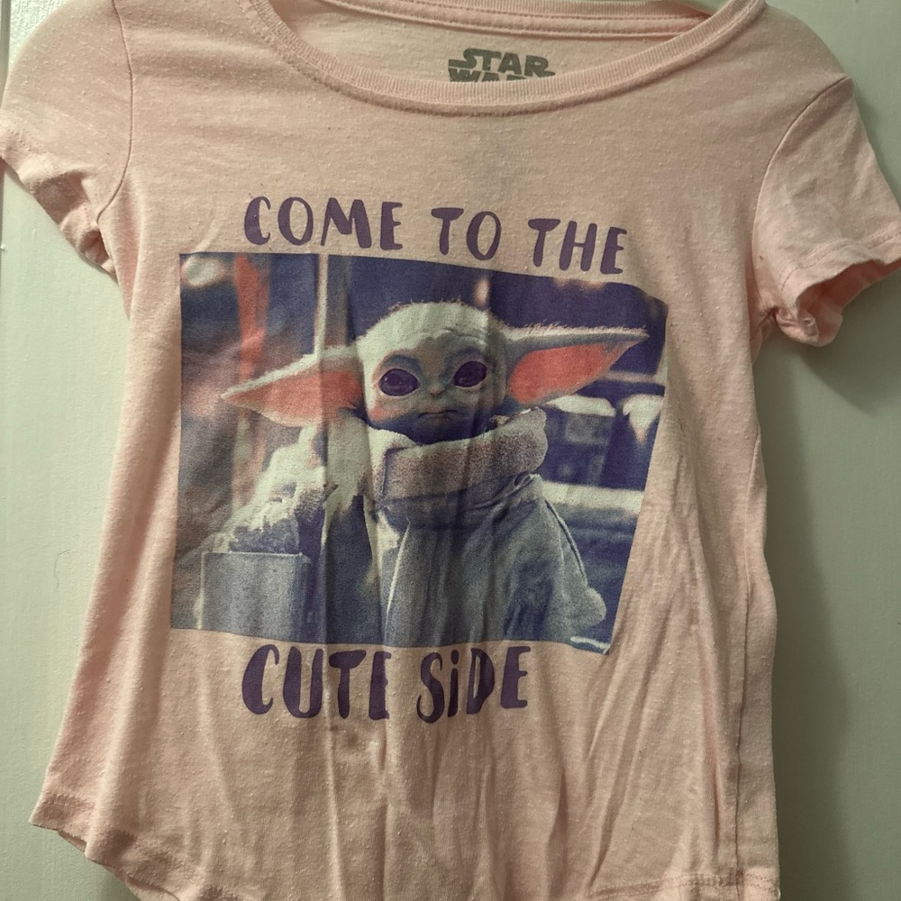 Star Wars Light Pink 'Come to the Cute Side' Kids T-Shirt
